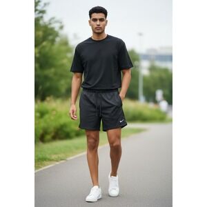 Men's Nike Dri‎ Fit Running Shorts Black Athletic Gym Workout Size M